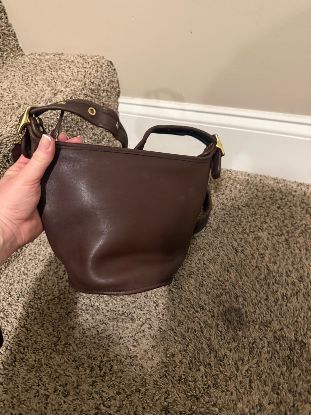 vintage Coach Maggie duffle bucket bag